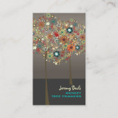 PixDezinesヴィンテージ秋開花/DIYカラー!! 名刺 (正面)