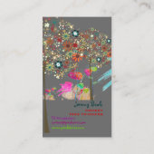 PixDezinesヴィンテージ秋開花/DIYカラー!! 名刺 (裏面)