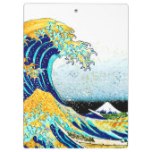 PixDezinesヴィンテージ素晴らし、Wave、北斎葛飾北斎の神奈川沖浪 クリップボード (裏面)