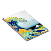 PixDezinesヴィンテージ素晴らし、Wave、北斎葛飾北斎の神奈川沖浪 ノートブック (右側)