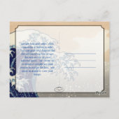 PixDezinesヴィンテージ素晴らし、Wave、北斎葛飾北斎の神奈川沖浪 ポストカード (裏面)