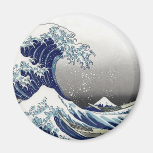 PixDezinesヴィンテージ素晴らし、Wave、北斎葛飾北斎の神奈川沖浪 マグネット