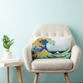 PixDezinesヴィンテージ素晴らし、Wave、北斎葛飾北斎の神奈川沖浪 ランバークッション (椅子)