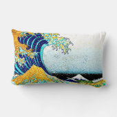 PixDezinesヴィンテージ素晴らし、Wave、北斎葛飾北斎の神奈川沖浪 ランバークッション (裏面)