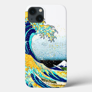 PixDezinesヴィンテージ素晴らし、Wave、北斎葛飾北斎の神奈川沖浪 iPhone 13ケース