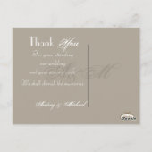 PixDezinesヴィンテージ結婚式の写真ありがとう ポストカード (裏面)