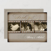 PixDezinesヴィンテージ結婚式の写真ありがとう ポストカード (正面/裏面)