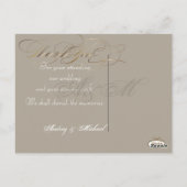 PixDezinesヴィンテージ結婚式の写真ありがとう ポストカード (裏面)