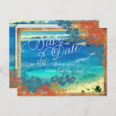 PixDezinesヴィンテージ花馬湾/日付の保存 案内ポストカード (正面/裏面)