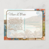 PixDezinesヴィンテージ花馬湾/日付の保存 案内ポストカード (裏面)