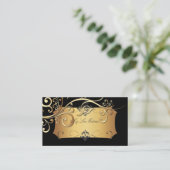 PixDezinesヴィンテージ装飾スワール/DIYカラー 名刺 (スタンド正面)