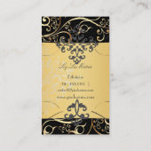 PixDezinesヴィンテージ装飾スワール/DIYカラー 名刺 (裏面)