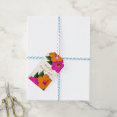 PixDezinesヴィンテージ/ハイビスカス/ ギフトタグ (より糸付き)