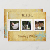 PixDezinesヴィンテージ、ビーチ結婚式写真 ポストカード (正面/裏面)