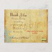 PixDezinesヴィンテージ、ビーチ結婚式写真 ポストカード (裏面)