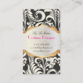 PixDezinesヴィンテージbellissimo damask 名刺 (裏面)