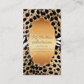 PixDezinesヴィンテージcheetah+zebra 名刺 (裏面)