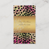 PixDezinesヴィンテージcheetah+zebra 名刺 (裏面)