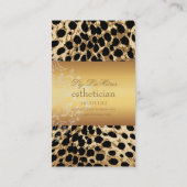 PixDezinesヴィンテージcheetah+zebra 名刺 (裏面)