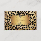 PixDezinesヴィンテージcheetah+zebra 名刺 (正面)