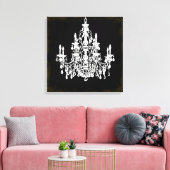 PixDezinesヴィンテージDIYカラー/クリスタルシャンデリア キャンバスプリント (インサイチュ (リビング))