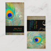 PixDezinesヴィンテージeacock+filigree旋回 名刺 (正面/裏面)