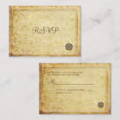 PixDezinesヴィンテージFidora Damask、Chubby名刺 エンクロージャーカード (正面/裏面)