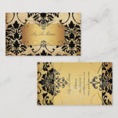 PixDezinesヴィンテージFlorentiusダマスク 名刺 (正面/裏面)