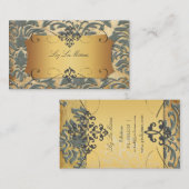 PixDezinesヴィンテージFromitius damask/石板 名刺 (正面/裏面)