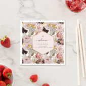 PixDezinesヴィンテージH2赤面ブルゴーニュバラ スタンダードカクテルナプキン (インサイチュ)