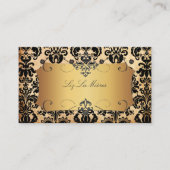 PixDezinesヴィンテージIsabella damask/parchment 名刺 (正面)