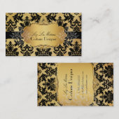 PixDezinesヴィンテージla paloma damask 名刺 (正面/裏面)