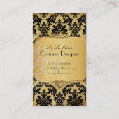 PixDezinesヴィンテージla paloma damask 名刺 (裏面)