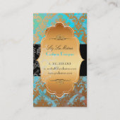 PixDezinesヴィンテージla paloma damask 名刺 (裏面)