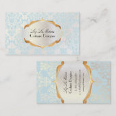 PixDezinesヴィンテージleila damask 名刺 (正面/裏面)