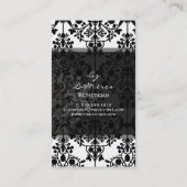 PixDezinesヴィンテージleila damask/diy背景 名刺 (裏面)