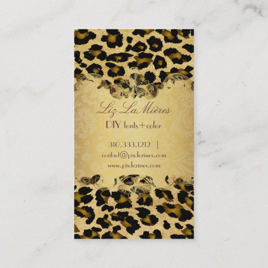 PixDezinesヴィンテージleopard 名刺 (裏面)