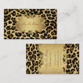PixDezinesヴィンテージleopard 名刺 (正面/裏面)