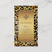 PixDezinesヴィンテージleopard+damask 名刺 (裏面)