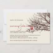 PixDezinesヴィンテージLOVE BIRDS 招待状 (裏面)