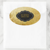 PixDezinesヴィンテージlys damask/DIY背景 楕円形シール (バッグ)