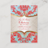 PixDezinesヴィンテージnatasha damask 名刺 (裏面)