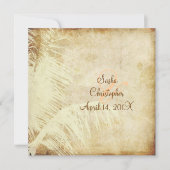 PixDezinesヴィンテージPALM/PARCHMENT/DIYフェイクフォント 招待状 (正面)