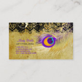 PixDezinesヴィンテージpeacock+lace/diyフォント 名刺 (裏面)