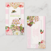 PixDezinesヴィンテージprimrose、peonies 名刺 (正面/裏面)