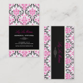 Pixdezinesヴィンテージrossi damask/diy背景 名刺 (正面/裏面)