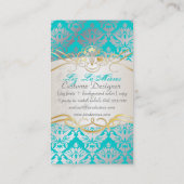 PixDezinesヴィンテージsabine damask 名刺 (裏面)