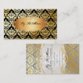 PixDezinesヴィンテージsabine damask 名刺 (正面/裏面)