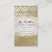 PixDezinesヴィンテージsabine damask 名刺 (裏面)