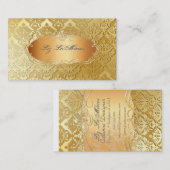 PixDezinesヴィンテージsabine damask 名刺 (正面/裏面)